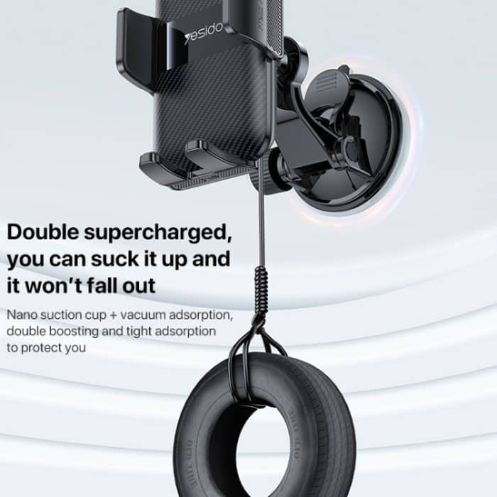 Yesido C175 Mini-Saugnapf-Typ mechanischer Telefonclip-Autohalter – Bild 6