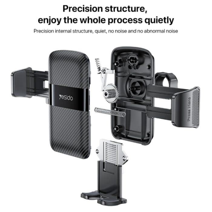 Yesido C242 Verstellbarer mechanischer Handy-Clip-Halter für Lüftungsschlitze im Auto – Bild 11