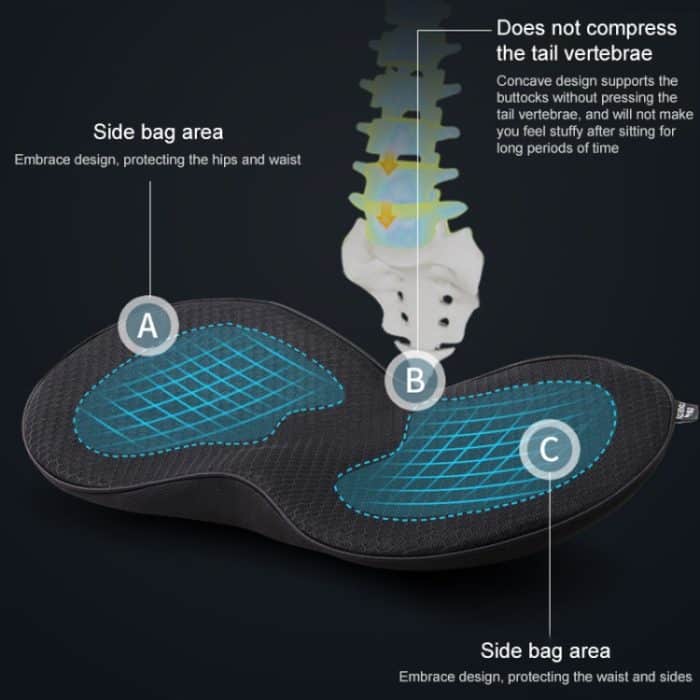 Auto-Mini-Sitzkissen, atmungsaktive Lendenwirbel-Sitzmatte, Seat Cushion – Bild 9