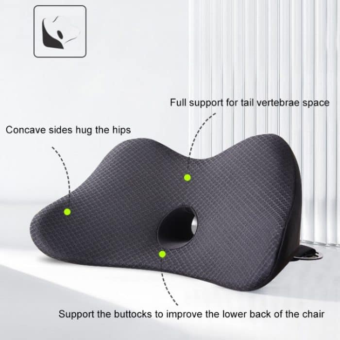 Atmungsaktives Lendenkissen aus Memory-Schaum für das Auto, Lumbar Cushion – Bild 2
