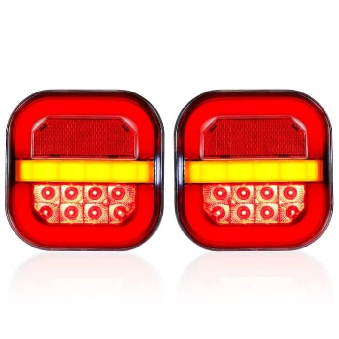 2 Stück 12-24V 28LEDs Quadratisches Anhänger-Rücklicht – Bild 2