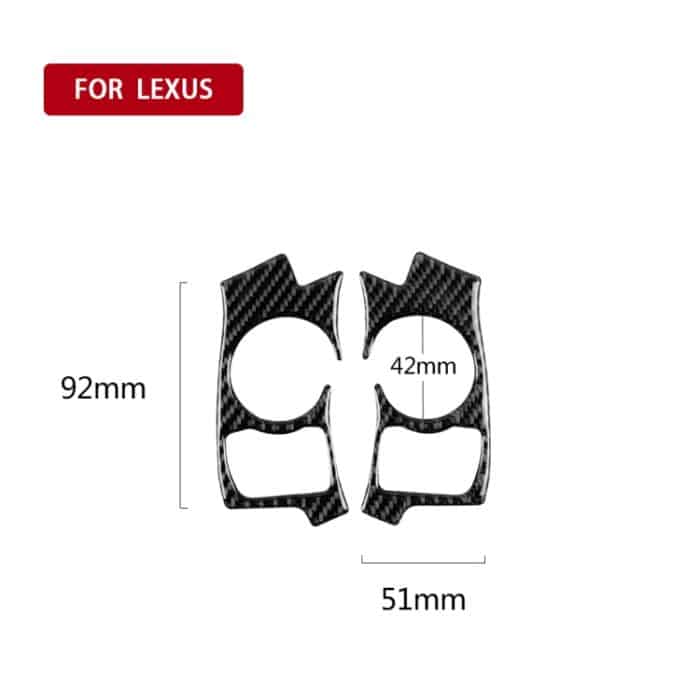 Auto-Lenkradknopf aus Kohlefaser, dekorativer Aufkleber, für Lexus IS250 NX200 200t 300h 2013-2020, B-Stil – Bild 3