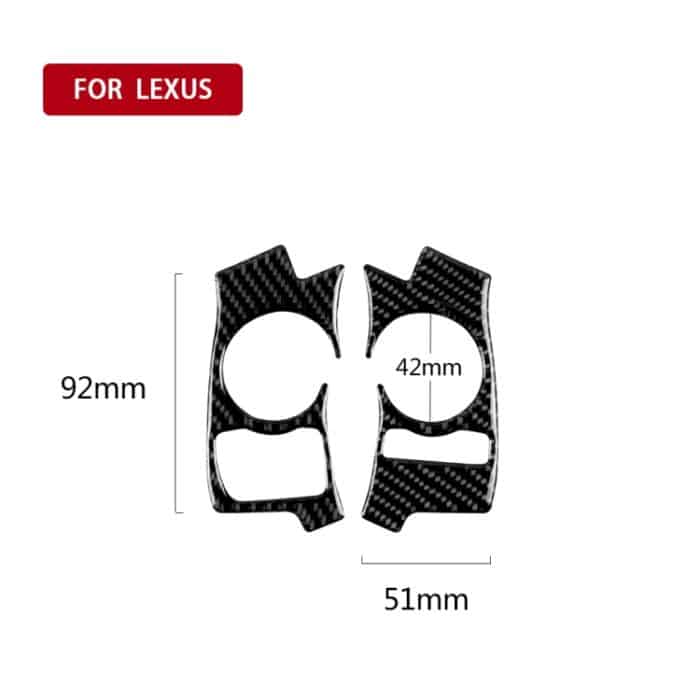 Auto-Lenkradknopf aus Kohlefaser, dekorativer Aufkleber, für Lexus IS250 NX200 200t 300h 2013-2020, Stil A – Bild 3