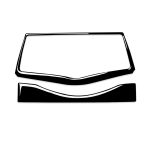 Für Nissan 370Z Z34 2009- 2 in 1 Auto Multimedia Navigation Taste Rahmen Dekorative Aufkleber, Links und Rechts Stick Universal, Multimedia Navigation Button Frame