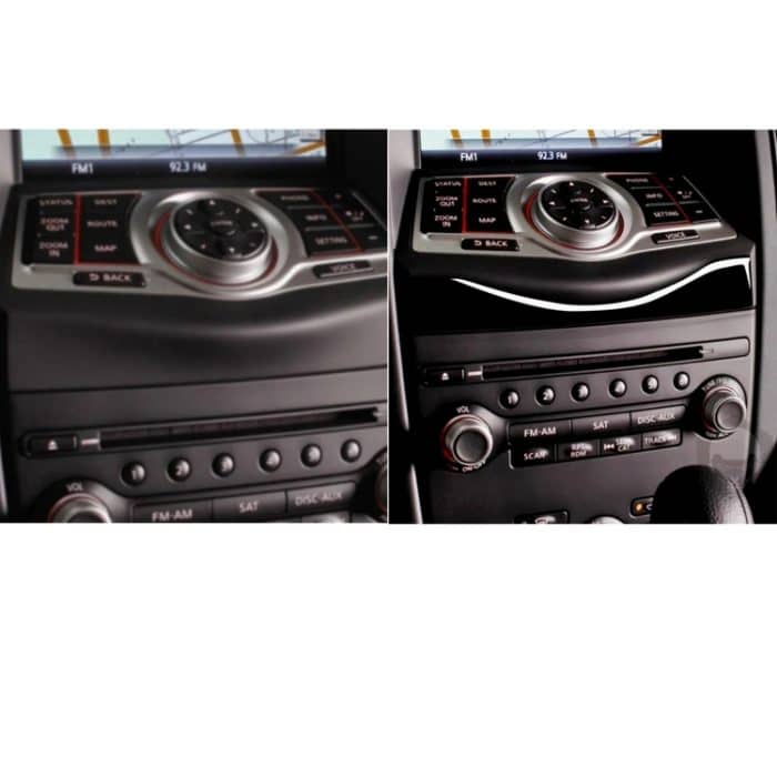 Für Nissan 370Z Z34 2009- Auto Multimedia Navigation Taste Dekorative Aufkleber, Links und Rechts Stick Universal, Multimedia Navigation Button – Bild 5