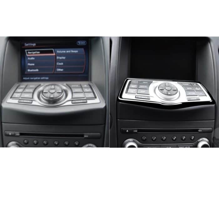 Für Nissan 370Z Z34 2009- Auto Multimedia Navigation Button Panel Dekorative Aufkleber, Links und Rechts Stick Universal, Multimedia Navigation Button Panel – Bild 5