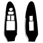Für Nissan 370Z Z34 2009- 2-in-1-Fensterheber-Panel mit Loch, dekorativer Aufkleber, linker Antrieb, Window Lift Panel with Hole, Left Drive