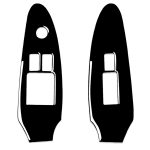 Für Nissan 370Z Z34 2009- 2 in 1 Autofensterheber-Panel-dekorativer Aufkleber, linker Antrieb, Window Lift Panel, Left Drive