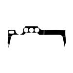 Für Ford Mustang 2015–2020, Auto-Armaturenbrett-Panel-Set, dekorativer Aufkleber, linker Antrieb, Dashboard Panel Set, Left Drive