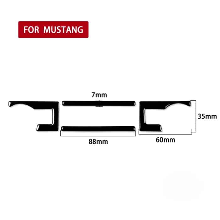 Für Ford Mustang 2015–2020, Auto-Zentralsteuerungs-CD-dekorativer Aufkleber, linker und rechter Antrieb, universell, Central Control CD – Bild 2