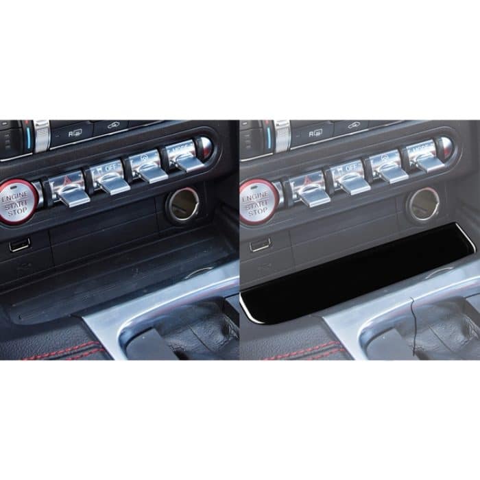 Für Ford Mustang 2015–2020, Auto-Wasserbecherhalter, oberer dekorativer Aufkleber, linker und rechter Antrieb, universell, Water Cup Holder Upper – Bild 5