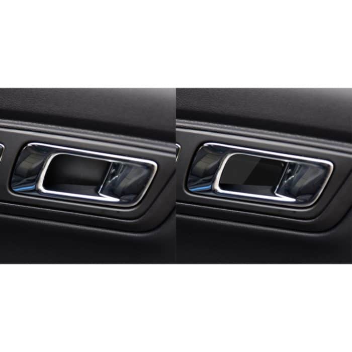 Für Ford Mustang 2015–2020, Auto-Innentürschüssel, dekorativer Aufkleber, linker und rechter Antrieb, universell, Inside Door Bowl – Bild 5
