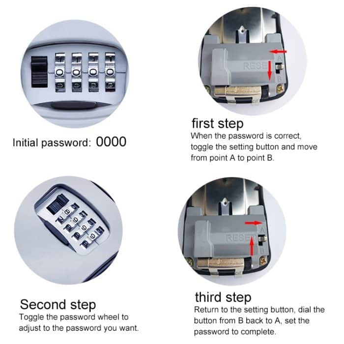 Große Aufbewahrungsbox aus Metall mit Passwortschloss, Villa-Sicherheitsbox, Wandschrank, Sicherheitsbox – Bild 4