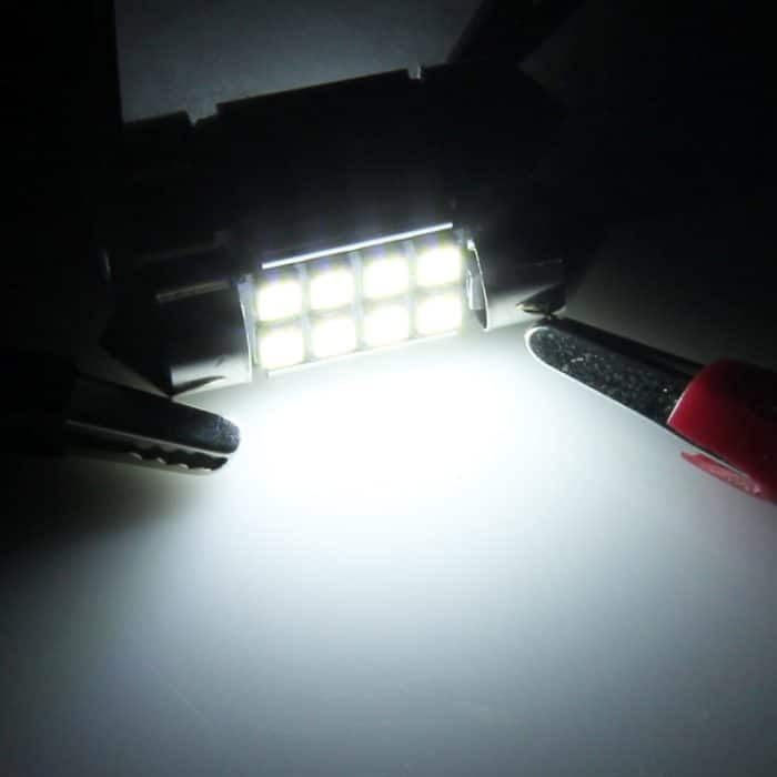 2 PCS 31mm Festoon 3W 300LM Weißlicht 8 LED 3528 SMD Canbus Fehlerfreie Auto-Leselampen, DC 12 – Bild 5