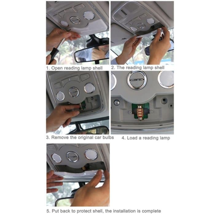 2 PCS 41mm Festoon 3W 300LM Weißlicht 8 LED 3528 SMD Canbus Fehlerfreie Auto-Leselampen, DC 12 – Bild 9