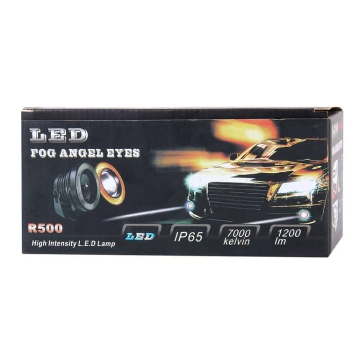 2 Stück 2,5 Zoll DC12–24 V 10 W 900 lm 6500 K Auto Angel Eyes Nebelscheinwerfer Nebelscheinwerfer, Kabellänge: 20 cm (weißes Licht + weißes Licht), 2.5 inch 10W 900LM/6500K  White+White – Bild 6