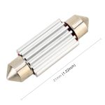 2 Stück DC 12 V 2 W 31 mm 4014 Bicuspid-Anschluss ohne Dekodierung, Auto-Kuppellampe, LED-Leselicht mit 10 LED-Leuchten, 31MM – Bild 3