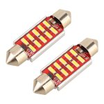 2 PCS DC 12 V 2 W 41 MM 4014 Bicuspid Port Keine Decodierung Auto Dome Lampe LED Leselicht mit 10 LED Lichter, 41MM – Bild 2