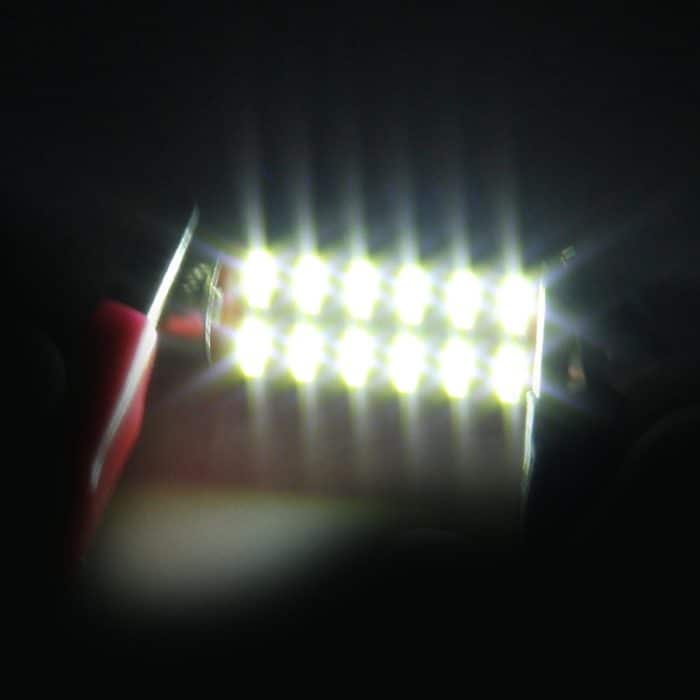 2 Stück DC 12 V 2 W 39 mm 4014 Bicuspid Port ohne Dekodierung, Auto-Kuppellampe, LED-Leselicht mit 10 LED-Leuchten, 39MM – Bild 5