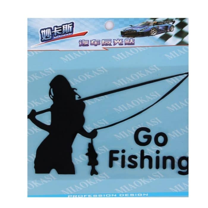 Reflektierender Autoaufkleber „Beauty Go Fishing Styling“, Größe: 14 cm x 8,5 cm, Styling Reflective 2, Fishing Styling 2 – Bild 3