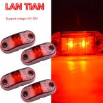 10 PCS 10-30V PKW LKW Anhänger Piranha LED Seitenmarkierung Blinker Glühbirne, Rotes Licht – Bild 2