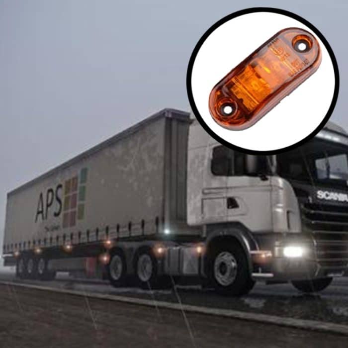 10 Stück Auto-LKW-Anhänger Piranha LED-Seitenmarkierungs-Anzeigeleuchten, Leuchtmittel, Lichtfarbe: Gelb, Yellow, White Light – Bild 1