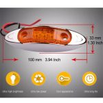 10 PCS DC 10-30V PKW LKW Anhänger Piranha 3-LED Seitenmarkierungsleuchten Glühlampe Lampe, Licht Farbe: Gelb – Bild 3