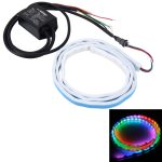 1,5 m Auto Auto wasserdicht Universal hinten bunt fließend Licht Rücklichter Rotlicht Bremslicht Gelb Licht Blinker Licht LED Lampe Streifen Heckdekoration, DC 9-36V