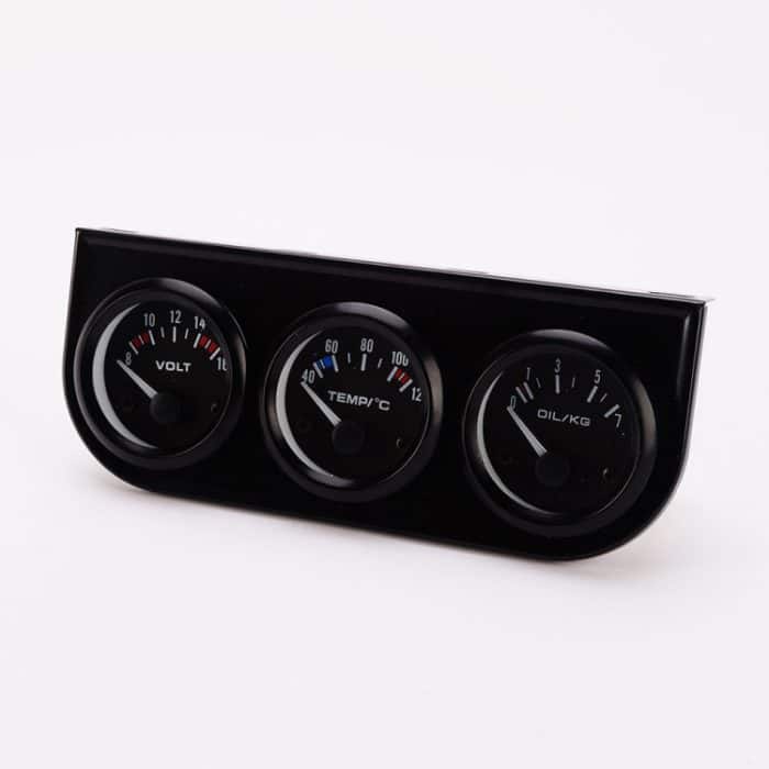 52mm 3 in 1 Auto Gauge Auto Meter Voltmeter + Wassertemperaturanzeige + Ölpresse Anzeige – Bild 4