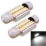 2 PCS Festoon 36mm 2W 160LM Weißlicht 16 LED SMD 4014 Fehlerfreie Nummernschildleuchten Autolampe