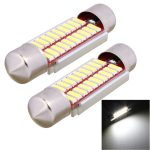 2 PCS Festoon 39mm 2W 200LM Weißlicht 20 LED SMD 4014 Fehlerfreie Nummernschildleuchten Autolampe