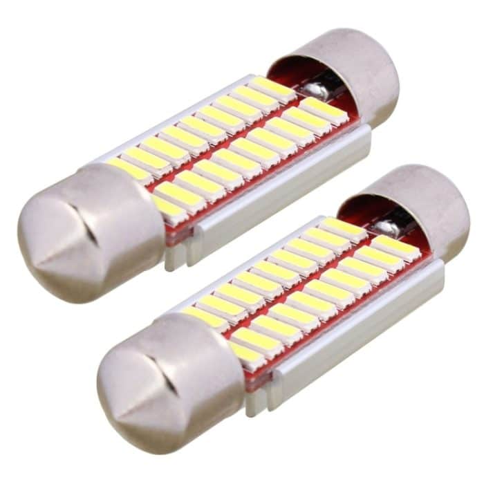 2 PCS Festoon 39mm 2W 200LM Weißlicht 20 LED SMD 4014 Fehlerfreie Nummernschildleuchten Autolampe – Bild 2