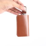 Universal Leder Flash Powder Texture Taille hängenden Reißverschluss Geldbörsen Schlüsselhalter Tasche (ohne Schlüssel), Flash Powder Texture Brown – Bild 5