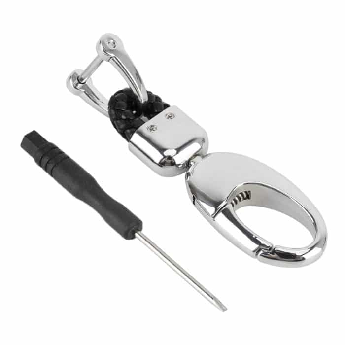 Auto-Schlüsselhalter aus Metall mit zwei Ringen, Key Holder With Two Rings(Black), Key Holder With Two Rings(Brown) – Bild 2