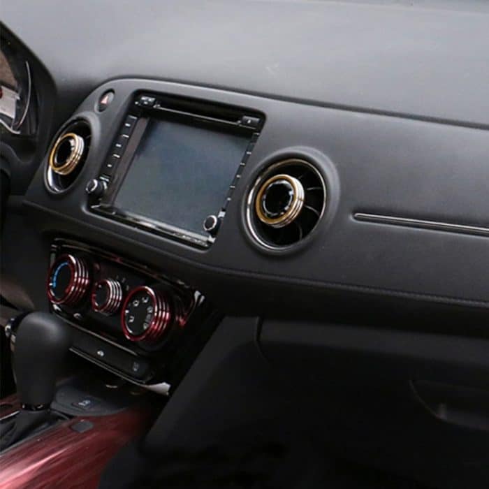 3 Stück Auto-Aluminium-Klimaanlagenknopfgehäuse für Honda, For Honda(Gold), For Honda(Blue), For Honda(Red) – Bild 1