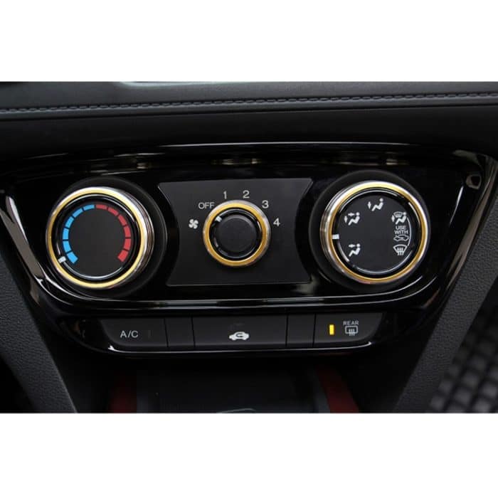 3 Stück Auto-Aluminium-Klimaanlagenknopfgehäuse für Honda, For Honda(Gold), For Honda(Blue), For Honda(Red) – Bild 5