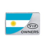 Universal Auto Argentinien Flagge Rechteck Form VIP Metall Dekorative Aufkleber, Argentina Flag (Gold), Argentina Flag (Silver) – Bild 2