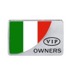 Universal Auto Italien Flagge Rechteck Form VIP Metall Dekorative Aufkleber, Italy Flag (Gold), Italy Flag (Silver) – Bild 2