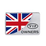 Universeller, rechteckiger VIP-Metall-Dekoraufkleber mit UK-Flagge für Autos, UK Flag (Gold), UK Flag (Silver) – Bild 2