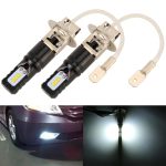 2 Stück H3 DC12V / 4,5 W / 6000 K / 360 lm Auto-LED-Nebelscheinwerfer mit 6 CSP-Lampenperlen, weißes Licht, H3 (Black), H3 (Silver)