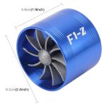 Auto Edelstahl Universal Supercharger F1-Z Einseitige Turbine Lufteinlass Kraftstoffsparer Turbo Turbo Ladegerät Lüfter Set Kit – Bild 2
