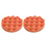 2 PCS Autowachsschwamm Runder und gewellter Schwamm Hochdichter Wachsschwamm ， Größe: 15 x 15 cm – Bild 2