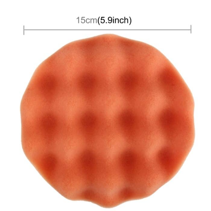 2 PCS Autowachsschwamm Runder und gewellter Schwamm Hochdichter Wachsschwamm ， Größe: 15 x 15 cm – Bild 5