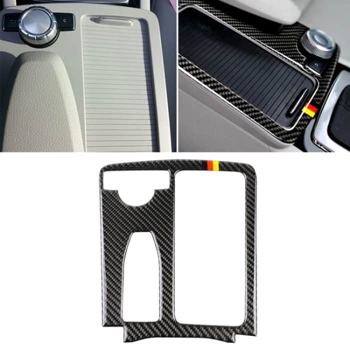Auto Deutsche Flagge Kohlefaser Linksantrieb Getriebe Position Panel Dekorativer Aufkleber für Mercedes-Benz W204 2007-2013 / W212 2010-2012 – Bild 1