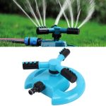 Automatische rotierende Düse für den Garten Automatische 360-Grad-Sprinkler-Garten-Rasenbewässerungsdüse, anwendbar für 3/4-Zoll-Wasserleitungen (blau)