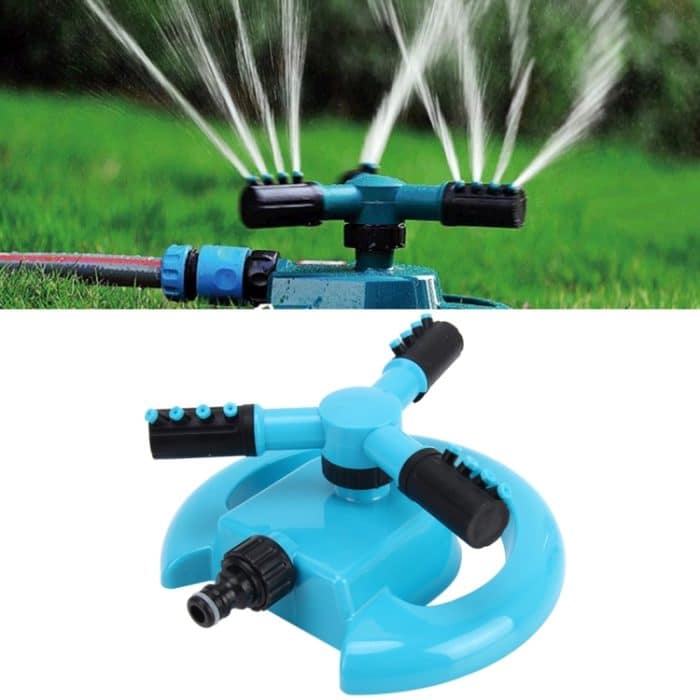Automatische rotierende Düse für den Garten Automatische 360-Grad-Sprinkler-Garten-Rasenbewässerungsdüse, anwendbar für 3/4-Zoll-Wasserleitungen (blau) – Bild 1