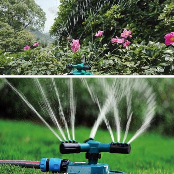 Automatische rotierende Düse für den Garten Automatische 360-Grad-Sprinkler-Garten-Rasenbewässerungsdüse, anwendbar für 1/2-Zoll-Wasserleitungen (blau) – Bild 7