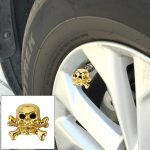 4 PCS Universal Schädel Form Tankdeckel Mundstück Abdeckung Tankdeckel Reifen Kappe Auto Motor Fahrrad Reifen Ventil Kappen, Skull Shape