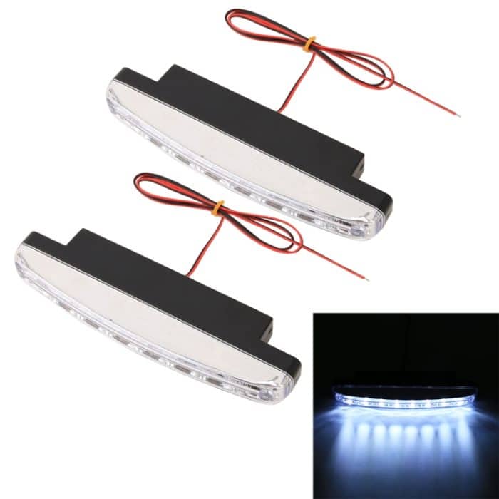 1 Paar DC9-16V 2W 120LM 7000K 8 SMD-5050-LEDs Rundauto DRL & Blinker – Bild 1
