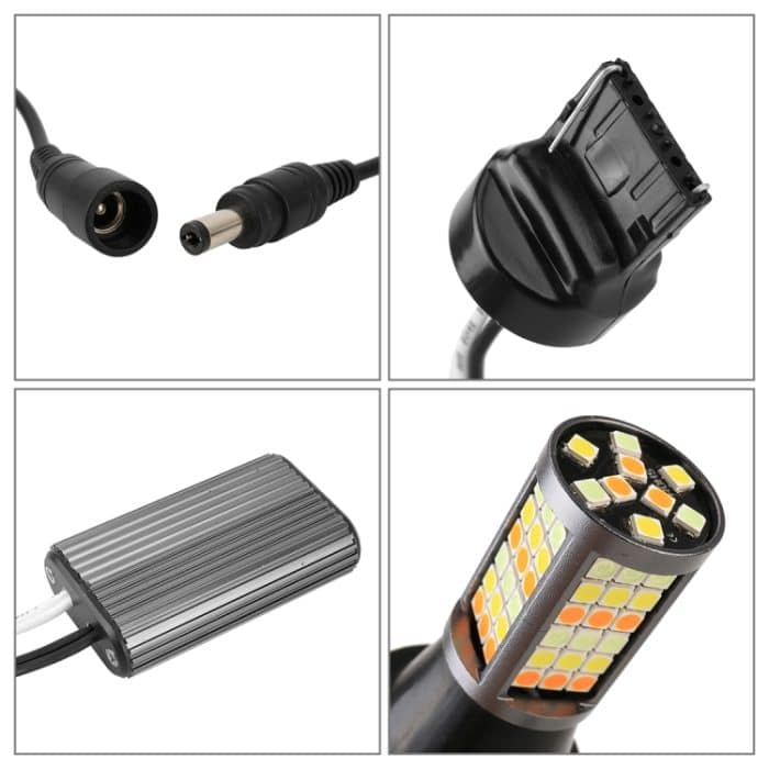 T20 / 7740 DC12V 3.7W 81 SMD-3030-LEDs Dreifarbiges Auto DRL & Blinker, Länge: 2m – Bild 4